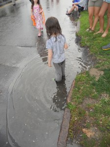 irresistible the pull of a puddle  for a child