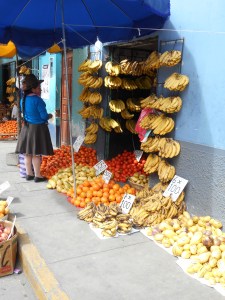 on the street market spilling out from the storefront