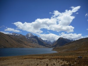 for miles nothing but the lake and mountains...