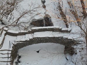 Cascadilla Creek- from one bridge looking down on another