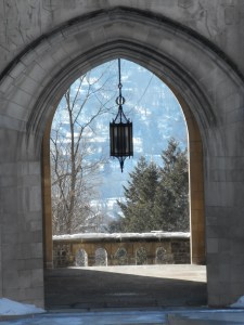 through the law school archway hanging in the balance