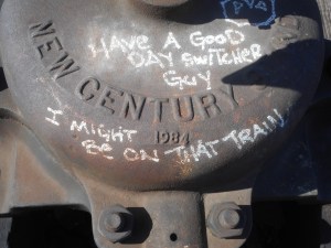 a message for the switcher guy in the yard 