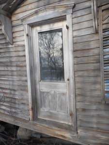 the roof caved in but the door closed and locked...