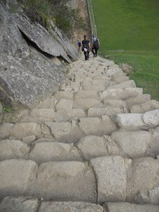 up or down  the stone stairs so steep