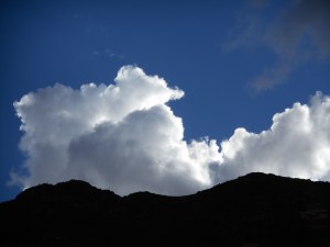 mountain ridge the clouds too come and go...