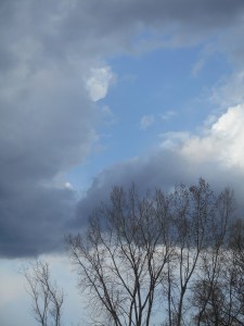 gazing across the street clouds in motion... 