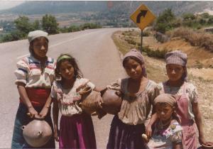 Chiapas girls on the way to the well