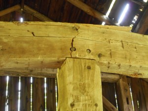 the old barn leaning further this year...