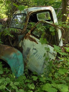 delivery truck in the good old days  permanently parked