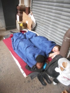 mid town Manhattan- so many places become home on the street